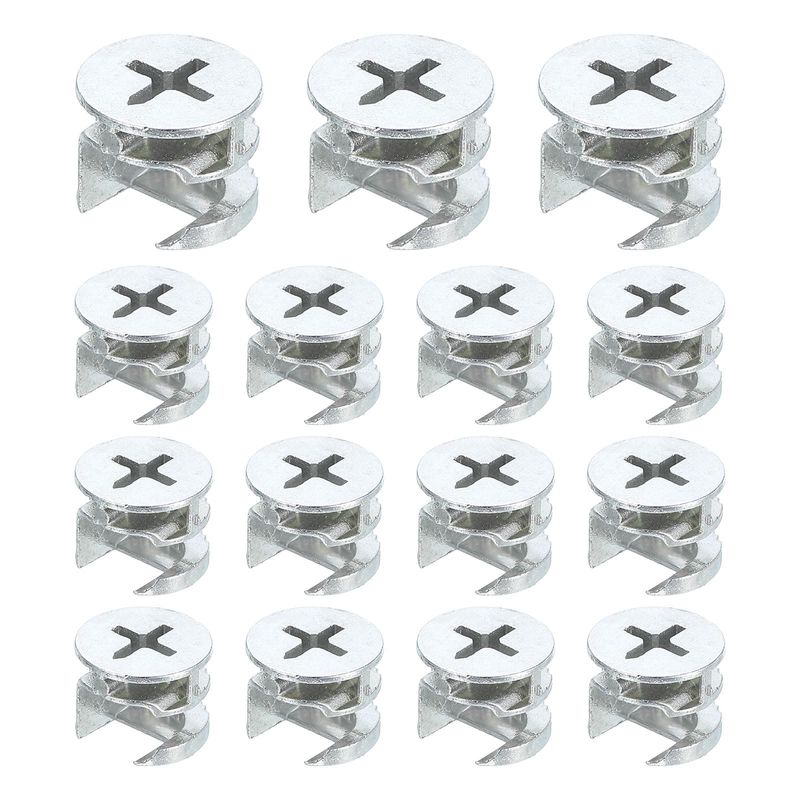 uxcell Furniture Cam Lock Fasteners 15x12mm 15pcs Cam Lock Nut ...
