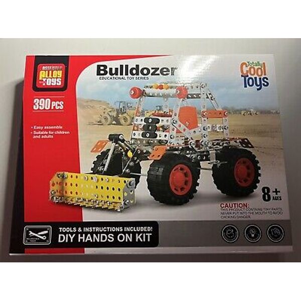 Totally Cool Toys Bulldozer 390 Pieces Brand New Assembly Alloy Toys