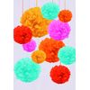 Darice Tissue Pom-Pom Kit, 3-White