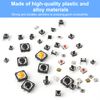 250Pcs Micro Switch Tactile Button Tactile Push Button Switch Micro Momentary Tact Assortment Kit Micro Switch Button Assortment with a Tweezer for Car Remote Control Key (25 Values)