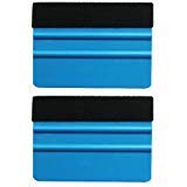 Gebildet Durable Black Felt Edge Squeegee 4 Inch for Car Vinyl Film Wrapping Decal Squeegee Window Tint Work, Professional Scratch Free Squeegee. Pack of 2