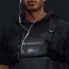 MVRK Water Resistant Chest Pack - Minimalist Running Pack For Workouts, Running Phone Holder With Extra Storage, Lightweight Running Vest, Running Backpack (Black)