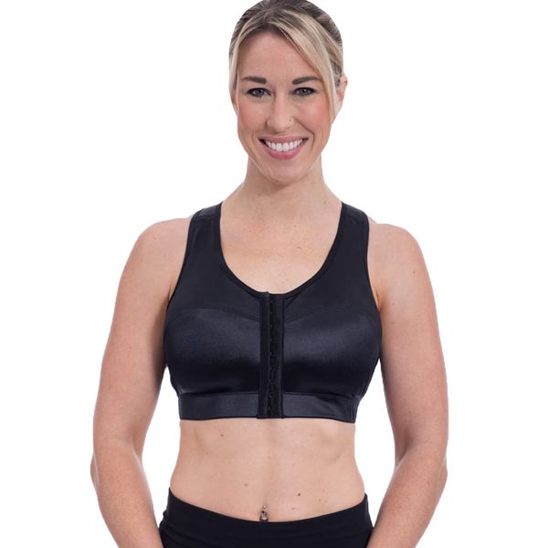 ENELL Women's Full Coverage Racerback Sports Bra (102),00,Black