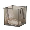 Tamatoshi Storage Basket Laundry Basket Mesh Folding Laundry Basket Folding Laundry Hamper Single Double Gray Single