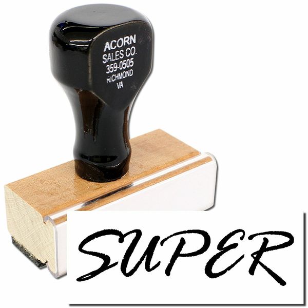 Super Rubber Stamp Size 1/2" Tall x 1-5/8" Wide