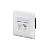 DIGITUS CAT 6 Wall Outlet Flush Mount, White