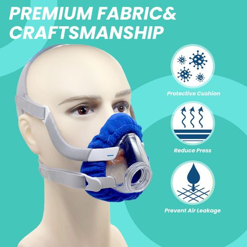 NATAKU 4-Pack Large Mask Liners Compatible with Resmed F20 Cpap' Masks Cushion Comfortable Reusable Cushioned Mask Covers, Absorb Facial Oils and Moisture to Improve Mask Wear Comfort (Large)