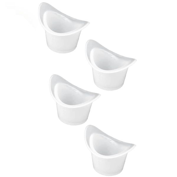 Eye Wash Cups,4 PCS Silicone Eye Wash Cups Reusable Silicone Eye Bath Cups Eye Cups Wash Portable Transparent Eye Clean Cups for Refreshing Cleaning Tired Eyes