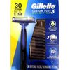 Gillette Custom Plus3 Sensitive Disposable Razors 30 ct with Enhanced LUBRASTRIP