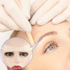 20 Pieces Microblading Practice Skin Fake Skin Silicone Eyebrow Tattoo Practice Headband, Micro-blading Practice Skin for Beginners Tattoo Eyebrow Practising Design (White Dotted Line,Dotted Line)