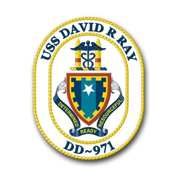US Navy Ship USS David R. Ray DD-971 Decal Sticker 5.5"