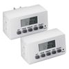 BN-LINK Digital Timer Outlet Indoor,24 Hour Light Timer Easy Programmable,Mini 2 Prong Plug in Timers for Electrical Outlets,Lamps,Fans,2 On/Off Programs,2 Pack,15A/1875W