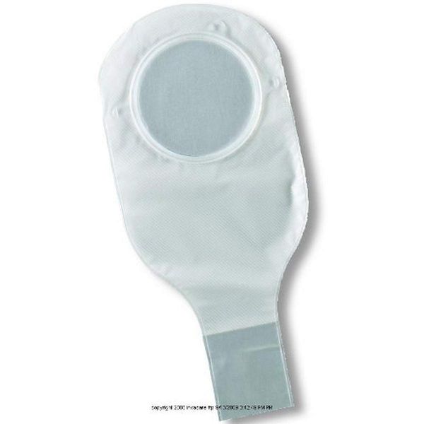 ConvaTec 401515 Natura 14" Two-Piece Drainable Pouch with 1-Sided Comfort Panel, Tail Clip, Transparent, 4" Flange, Pack of 10