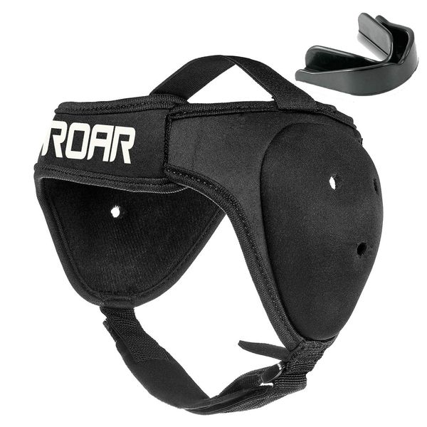 Roar Wrestling Ear Guard MMA Grappling Cauliflower Protection Helmet BJJ Headgear (Black)