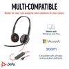 Poly Blackwire 3220 Wired Headset (Plantronics) - Noise-Canceling Mic – Stereo
