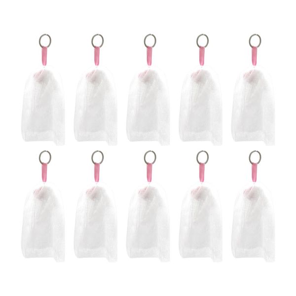 UUYYEO 10 Pcs Bubble Soap Foaming Net Pouch Shower Soap Saver Bag Mesh Soap Drawstring Bag Bar Soap Holder Drying Bags for Body Face Cleaning