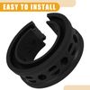 Partuto 2pcs Universal Car Coil Spring Buffer Buffer D Type - Rubber Black