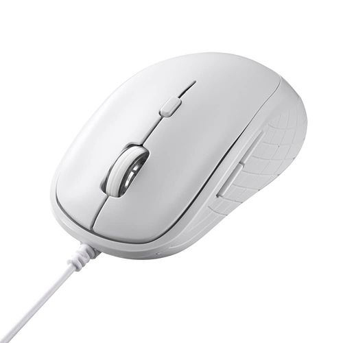 Buffalo BSMBU315WH USB Mouse, Wired 5 Buttons, Back/Forward Buttons, DPI Switch, BlueLED, White