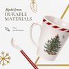 Spode Christmas Tree Peppermint Mugs with Spoons, Set of 2