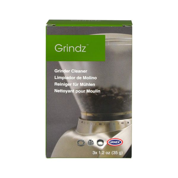 Urnex Grindz Professional Coffee Grinder Cleaning Tablets, 3 Single Use Packets