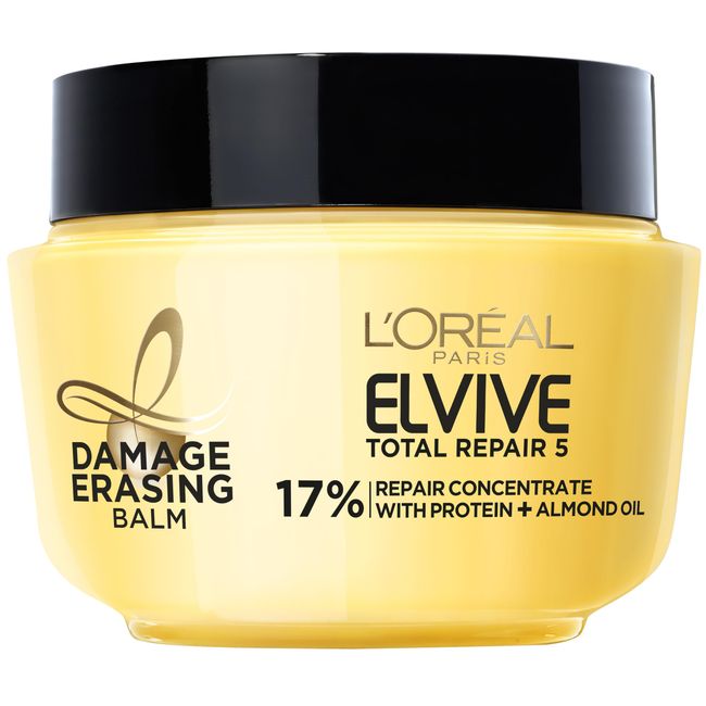 L'Oreal Paris Elvive Total Repair 5 Damage-Erasing Balm with Almond and Protein, 8.5 Ounce