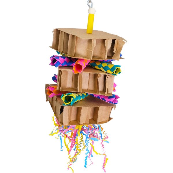 3734 Clown Box Bird Toy parrot cages natural shred cockatiel african grey pet