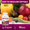 3 Packs-D3+K2 Vitamin Complex 10,000IU D3 & 200mcg K2 MK7