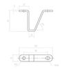 UNIVERSAL 90MM GALVANISED COUPLING SKID FOR UNBRAKED COUPLINGS MP1979B MAYPOLE