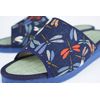 Indigo Dyeing Japanese Pattern Folding Sandals Shiawase Dragonfly, M Size