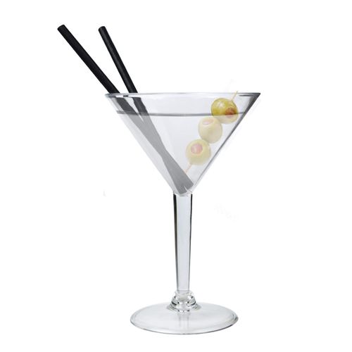 YöL Plastic Cocktail Porn Star Espresso Classic Dry Martini Glass (Set of 4)