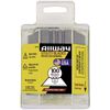 ALLWAY DSP100 3-Notch Utility Knife Blades with Clear Dispenser, Sharp Point, 100 Pack