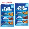 2-PACK Pure Protein Variety Pack 23 Bars Chocolate, Chocolate Chip & Peanut