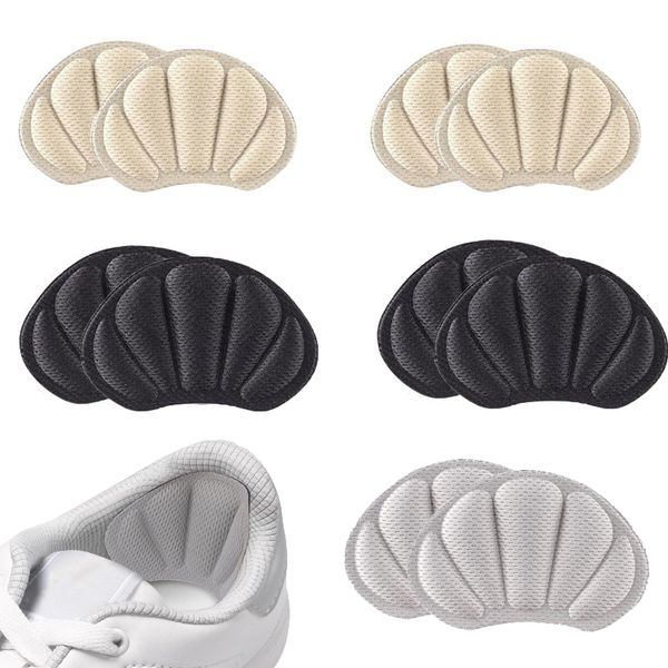 5 Pairs Double Layer Thickening Soft Heel Cushion Inserts, Adjustable Self-Adhesive Heel Cushion Pads, Anti-Slip for Sport Shoes, Prevent Shoses Too Big and Grind Feet, Suit for Women Men Any Shoes