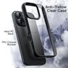 JETech iPhone 16 Pro Max 6.9 Inch Case, Shockproof Smartphone Bumper Cover Solid Color Matte TPU Frame Anti-Scratch Clear Back (Black)