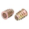 Qrity 20 Pcs Hex Socket Screw-in Nuts Fastener M4x8mm, Zinc Alloy Ladder-shaped Threaded Insert Nuts, Interface Hex Socket Drive