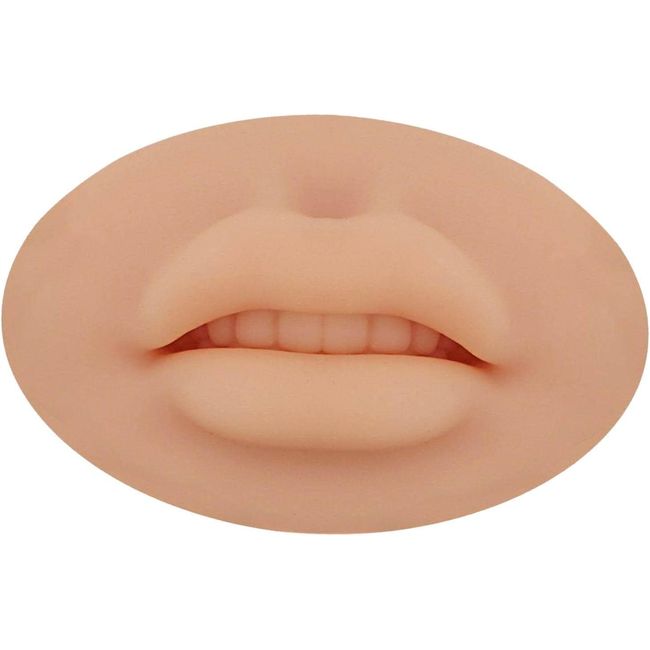 3D-Lips Practice Silicone Skin, Silicone Lip Model，Tattoo Practice Lips Skins, Fake Skin Tattoo, 3D Microblading Practice Skin for Tattooing Artists and Beginners (Dark Skin)