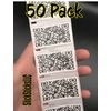 CUSTOM QR CODE 50Pack stickers decal labels bulk lot youtube URL link