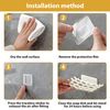 2-Pack Wall-Mounted Soap Dish with Drain & Hook – No-Drill Soap Holder for Bathroom & Kitchen Sink (White)