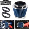 3"/3.5"/4" High Flow Inlet Dry Blue Air Filter Cold Air Intake Cone Replacement
