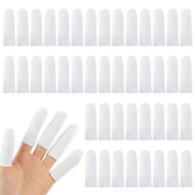 100 Pieces Cotton Finger CotsCloth Finger Cots Finger Toe Sleeves Fingertips ...