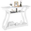 Accent Table Console Table Porch Side Table Curved Hallway Living Room White