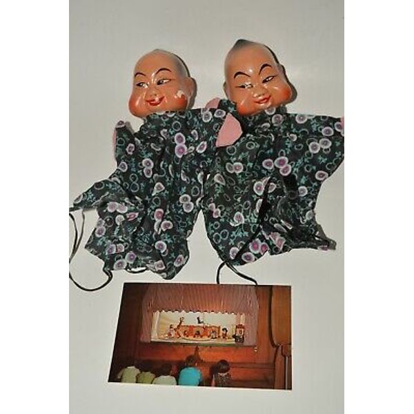 Vintage Santa's Village CA Dundee Wee Puppet Theater Japanese Twins RARE