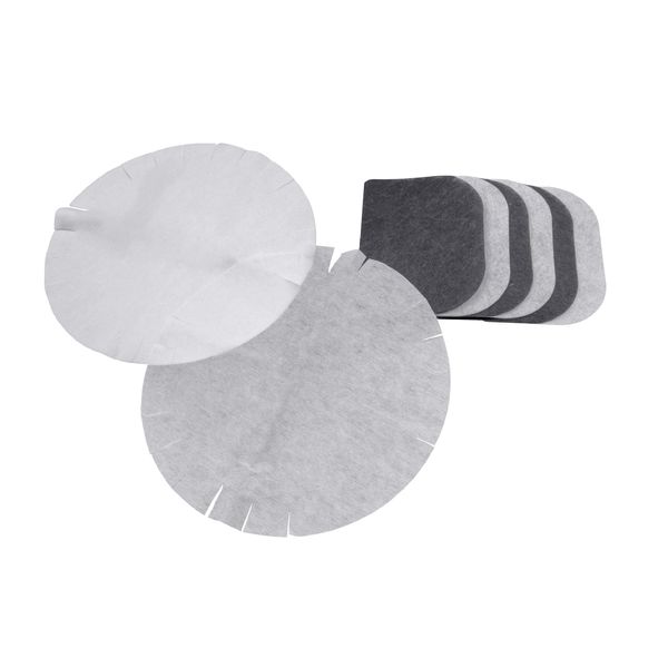 vhbw Filter Set, Aktivkohlefilter + Papierfilter + Fettdunstfilter kompatibel mit Fritteuse DeLonghi D8, F28311, F891, F895 ersetzt F8-F1000, 5525101500