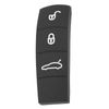 EMSea Car 3-Button Remote Key Rubber Pad Compatible with Auto Remote Key Fob Button Pad Replacement Key Case Shell Cover Protector Black