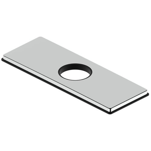 Derengge 4 Inch Bathroom Square Escutcheon Hole Cover, Faucet Deck Plate,1 Hole or 3 Hole Centerset Faucet Parts,RP-1064-CP,Polished Chrome Finished
