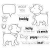 Gemini Tri-Fold Window Acrylic Stamp & Die Collection - Best Buddy