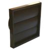 Manrose 4'' Brown Wall Grille with Gravity Flaps for Extractor Fan - Round Spigot