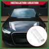 Motoforti Hood Stripe Pattern Sticker/Outer for Car/Durable / 2 Pcs White Long-lasting