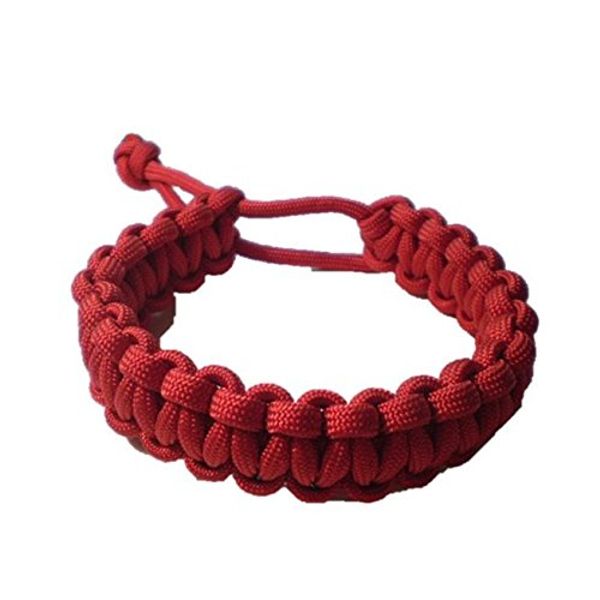 Adjustable Paracord Survival Bracelet Tom Hardy Fury Road RED Friday Version (7-7 1/2 inch)