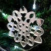 Super Cool Creations Fluffy Snowflake Christmas Tree Decoration - Mirrored - Large 14 cm